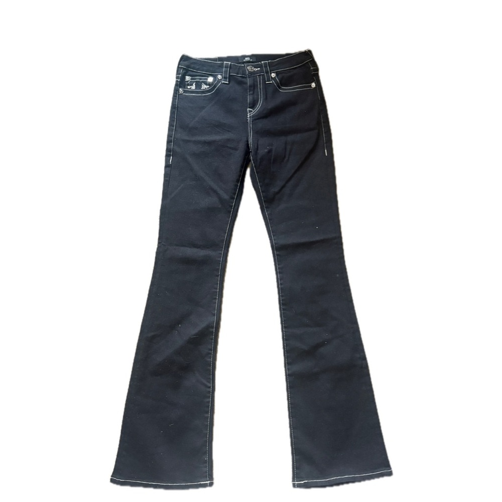 True Religion Black Flare Jeans